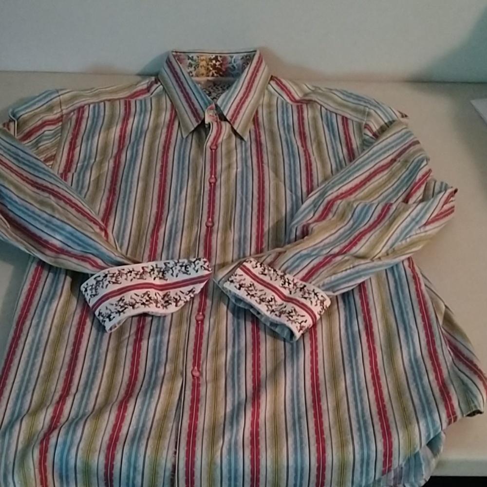 Robert Graham size XL flip cuffs 100% cotton